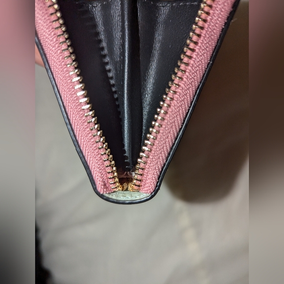 Kate Spade Intarsia Scallop Slim Continent Leather Wallet Rococo Pink Mint LNC - Picture 2 of 9